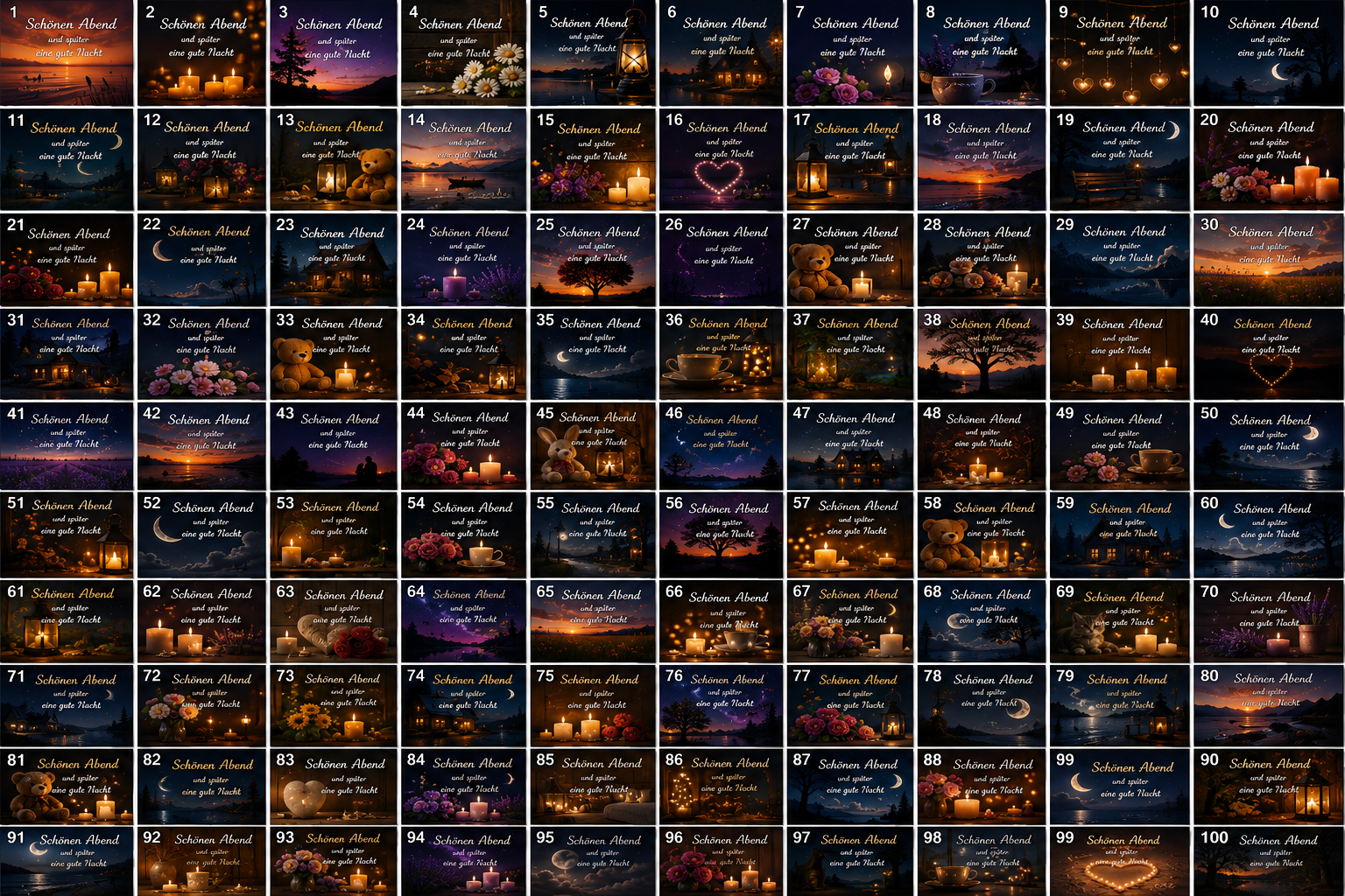 100+ Schönen Abend und später eine gute Nacht Bilder – Grüße & Wünsche