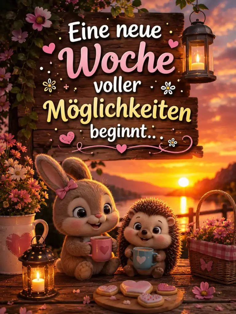 Eine neue Woche voller Möglichkeiten beginnt Bilder mit Tieren