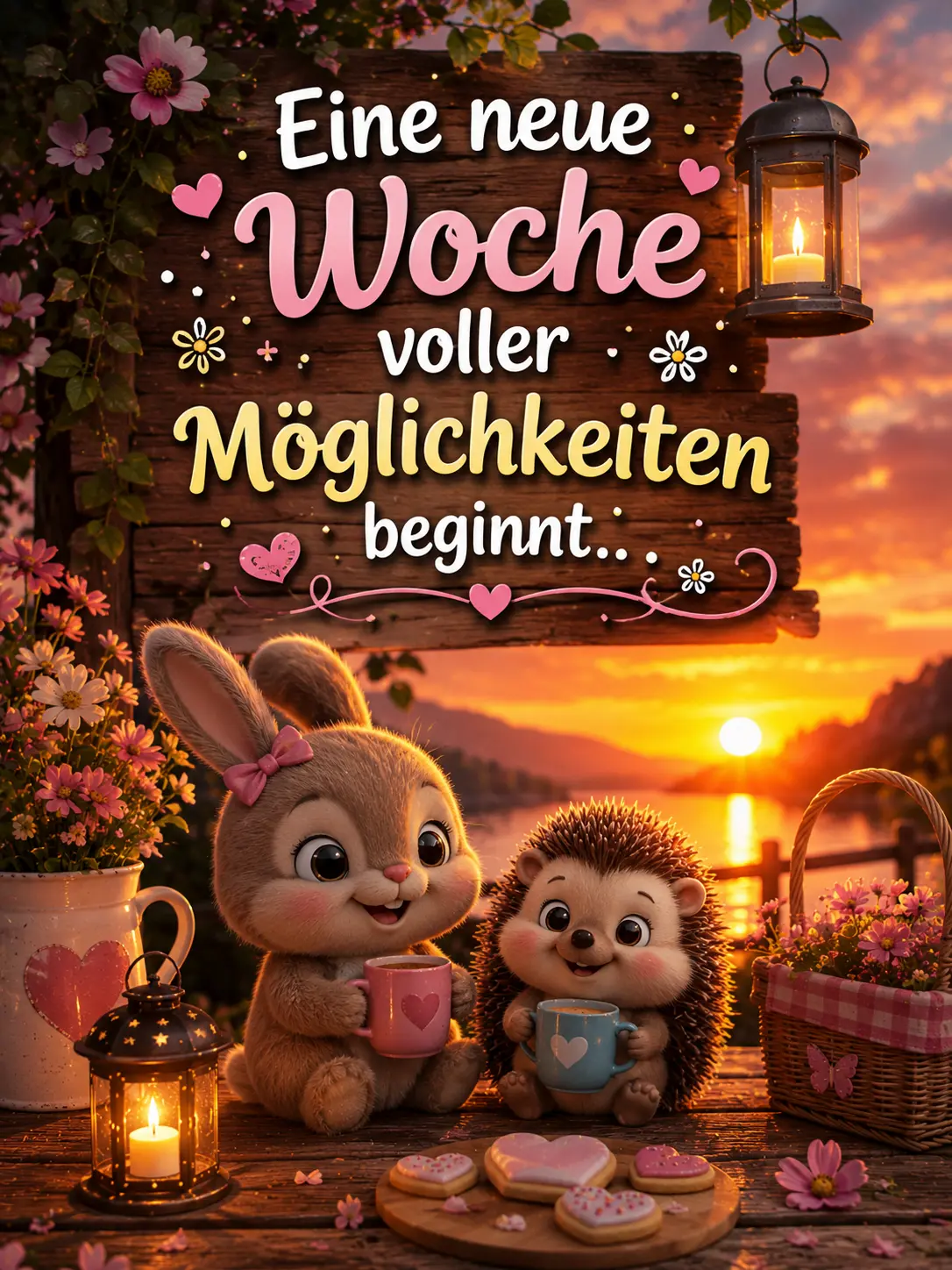 Eine neue Woche voller Möglichkeiten beginnt Bilder mit Tieren