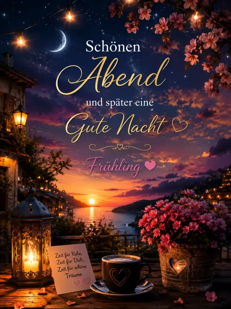 Frühling Schönen Abend und Gute Nacht Bilder