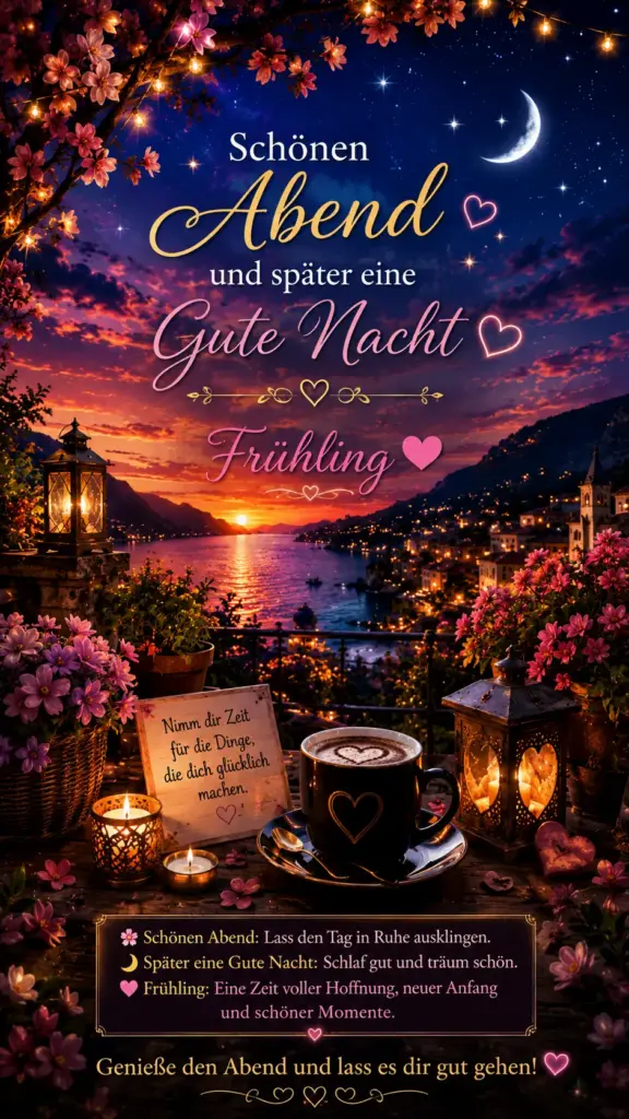 Frühlingsabend Grüße Schönen Abend und Gute Nacht Bilder