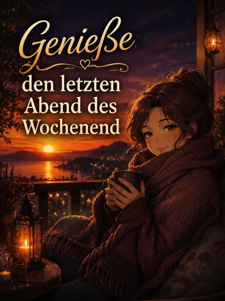 Genieße den letzten Abend des Wochenendes Bilder