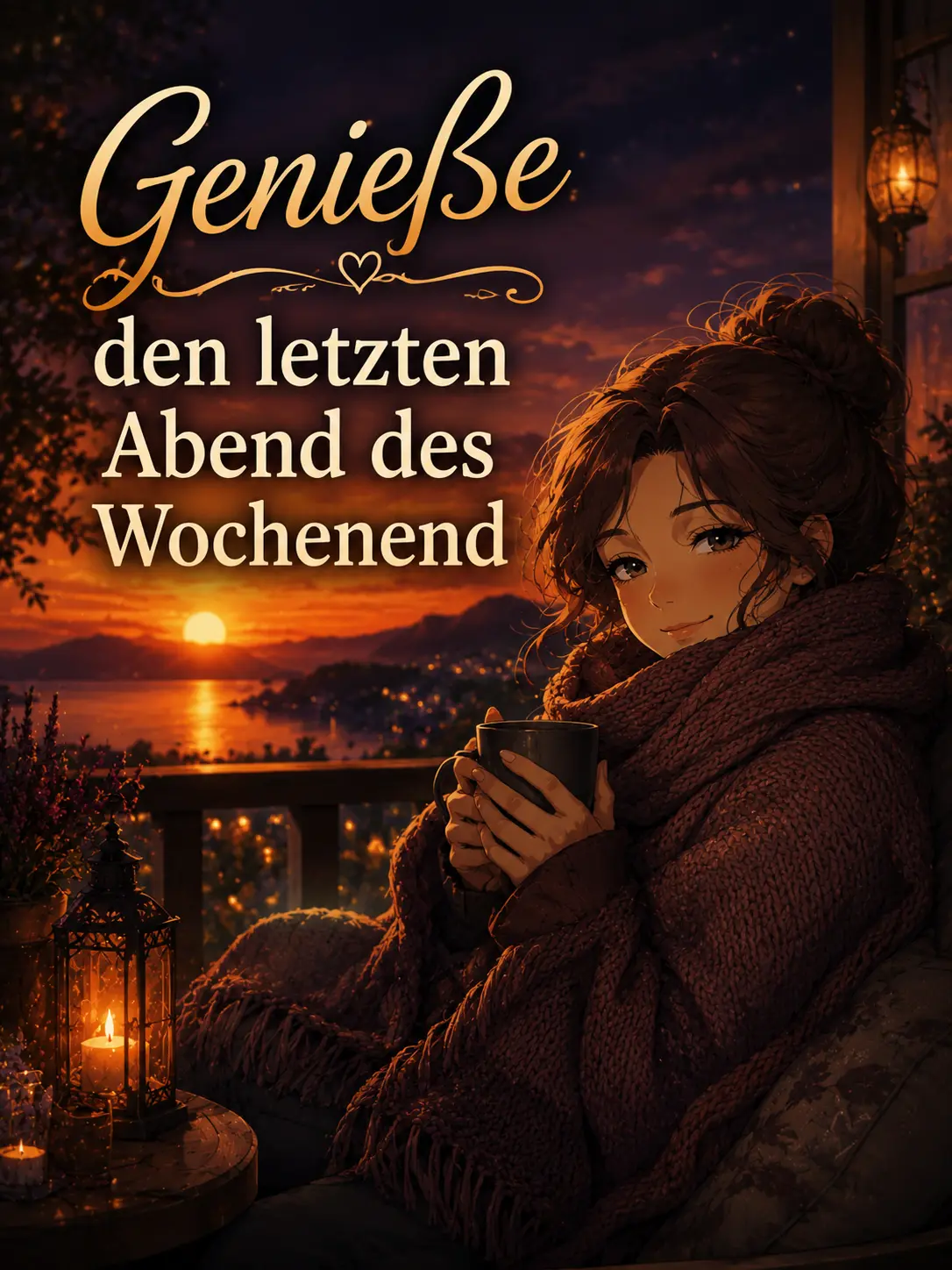 Genieße den letzten Abend des Wochenendes Bilder