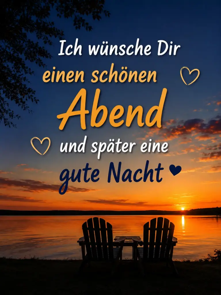 Ich wünsche Dir einen schönen Abend Bilder am See