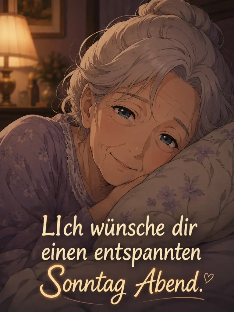 Ich wünsche dir einen entspannten Sonntag Abend Grüße