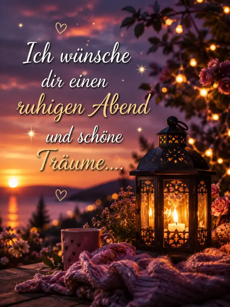 Ich wünsche dir einen ruhigen Abend und schöne Träume