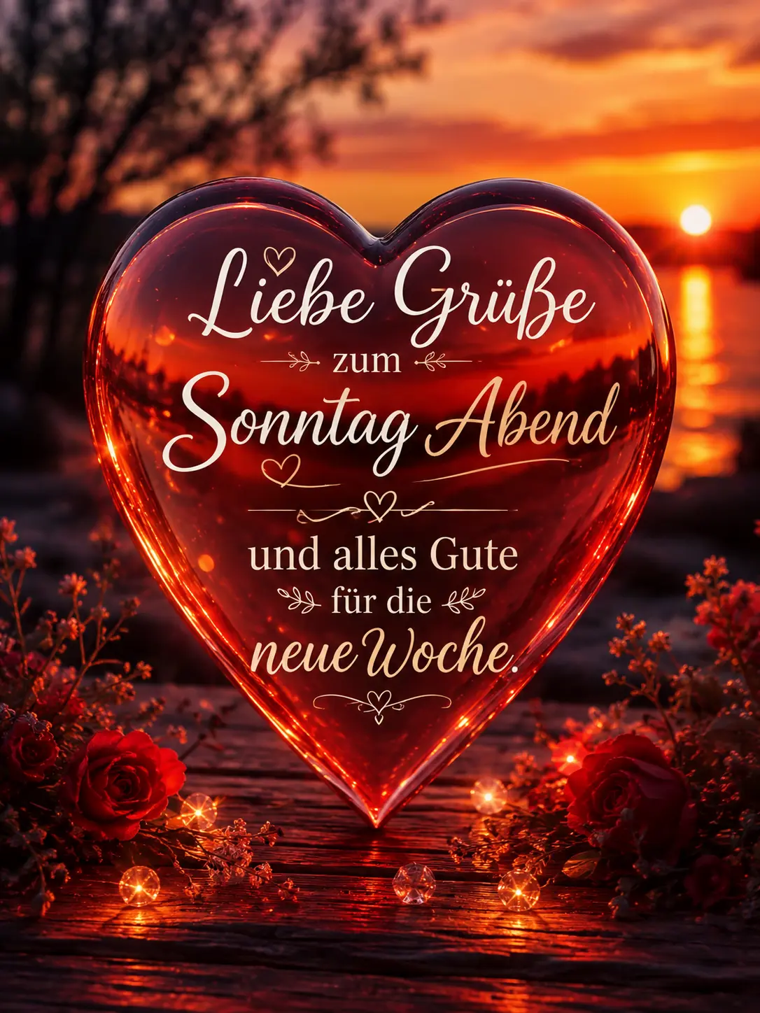 Liebe Grüße zum Sonntag Abend und guten Start in die neue Woche