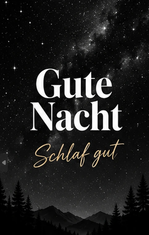 Bilder Gute Nacht Schlaf Gut in den Bergen
