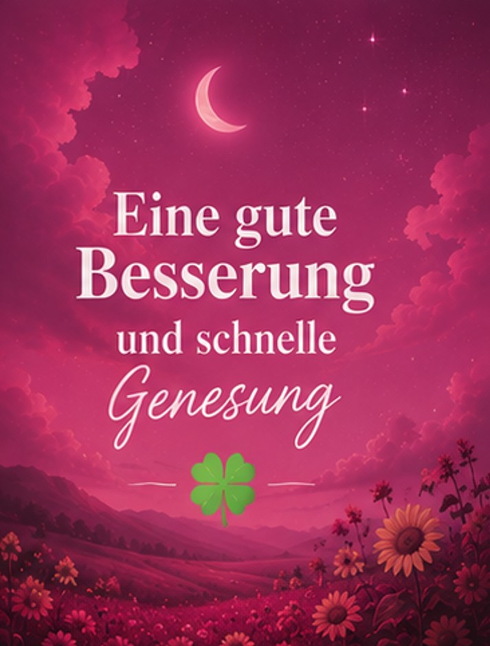 Eine gute Besserung und schnelle Genesung Gruß Motive