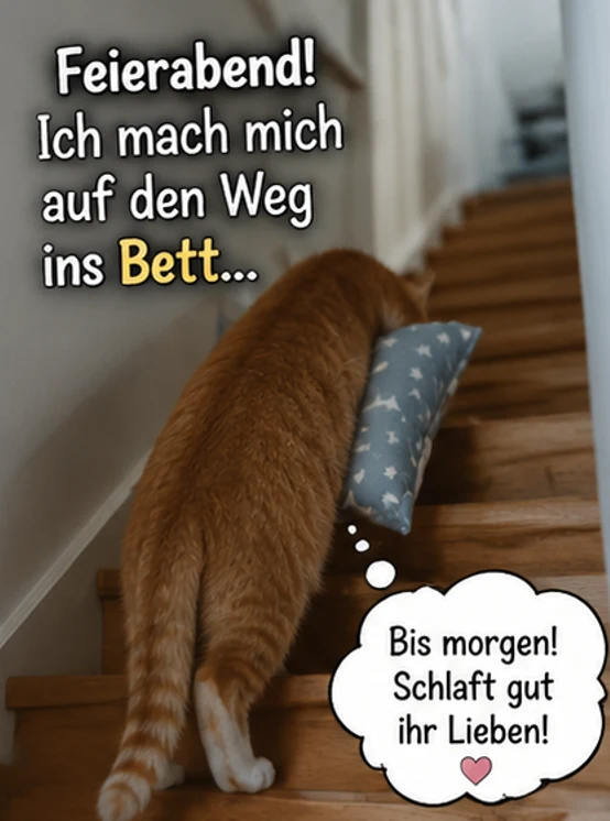 Feierabend Ich mach mich auf den Weg ins Bett Vorlagen Kostenlos
