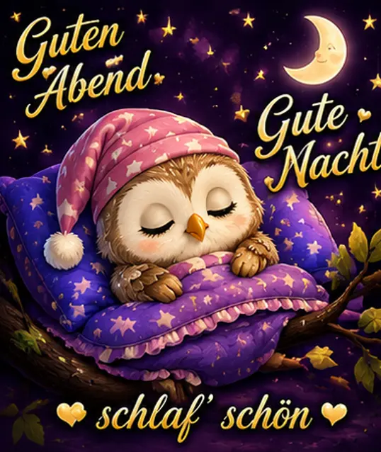 Freche Gute Nacht Guten Abend Gruesse Eule