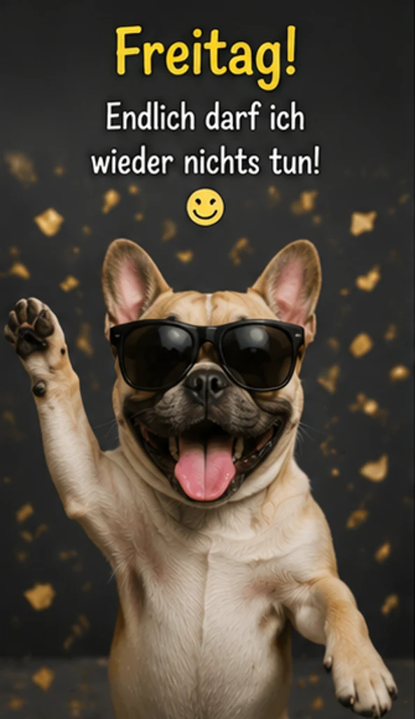 Freitag Endlich darf ich wieder nichts tun Motive Gratis