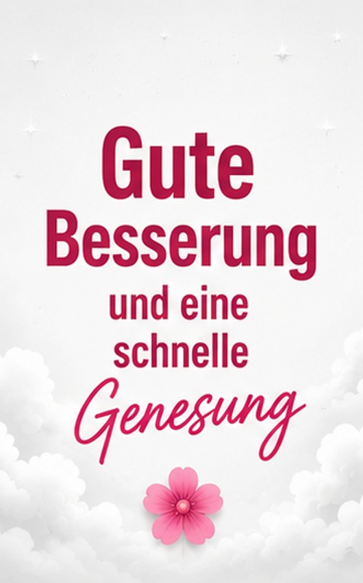 Gute Besserung und eine schnelle Genesung
