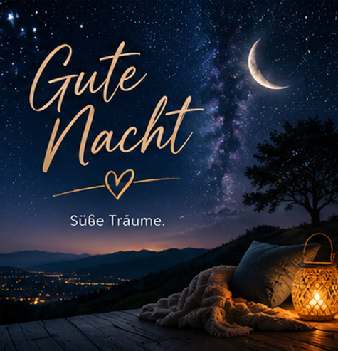 Gute Nacht Bilder Modern und ein gemütlicher Aussichtspunkt unter der Milchstraße