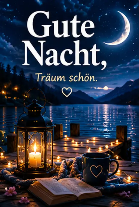 Gute Nacht Bilder Neu und bir beleuchteter Steg am See bei Mondschein