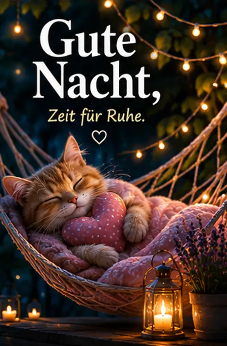 Gute Nacht Bilder Neu und eine schlafende Katze in einer Hängematte