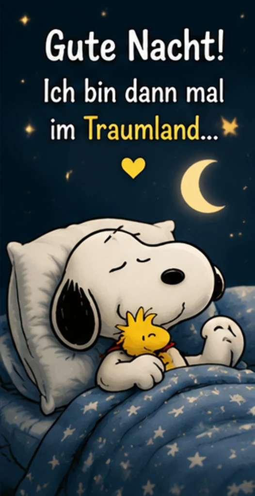 Gute Nacht Ich bin dann mal im Traumland Vorlagen Neu
