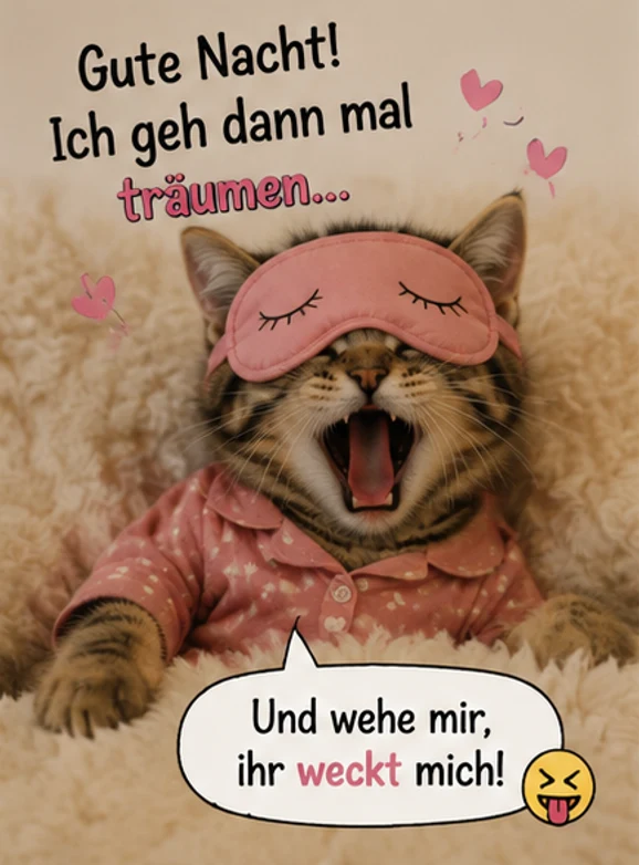Gute Nacht Ich geh dann mal träumen Bilder Gratis