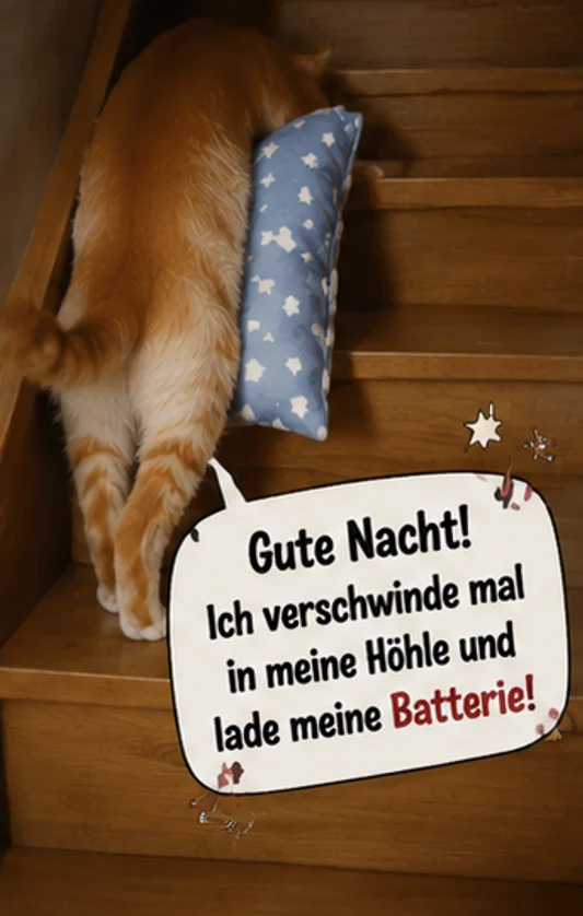 Gute Nacht Ich verschwinde mal in meine Höhle und lade meine Batterie Vorlagen Neu