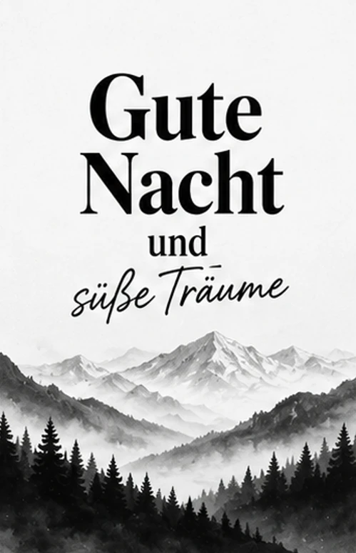 Gute Nacht Schlaf Gut Bilder kostenlos in den Bergen