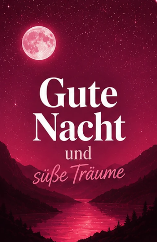 Gute Nacht Schlaf Gut Bilder kostenlos mit Vollmond