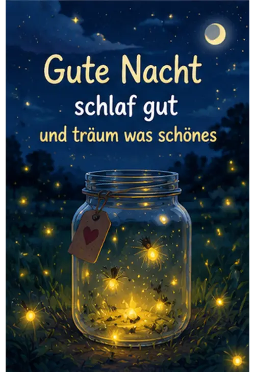 Gute Nacht Schlaf Gut Und Traeum Was Schoenes Gluehwuermchen