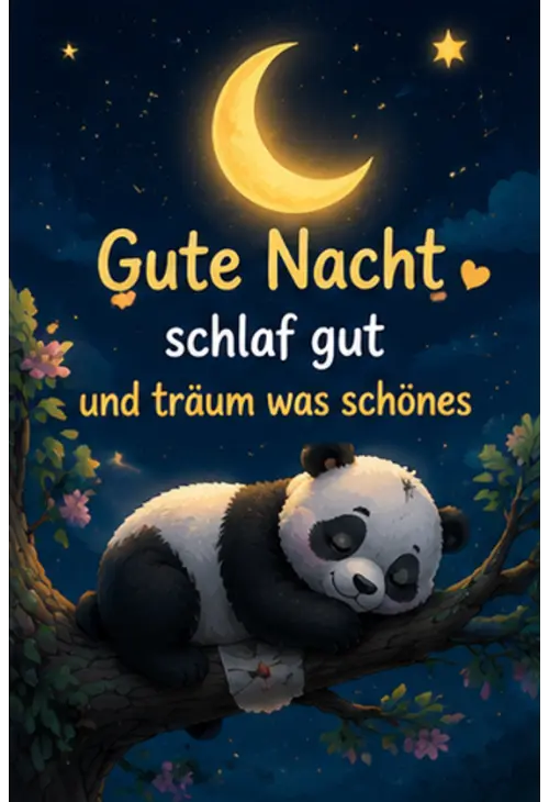 Gute Nacht Schlaf Gut Und Traeum Was Schoenes Panda