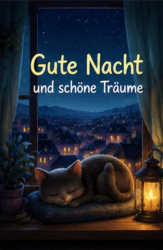 Gute Nacht Und Schoene Traeume Bilder Kostenlos Katze
