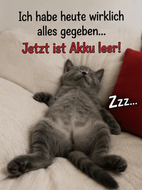 Gute Nacht Katze Lustig