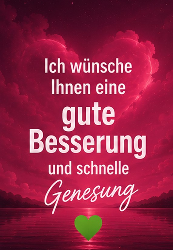 Ich wünsche Ihnen eine gute Besserung und schnelle Genesung Vorlagen Gratis