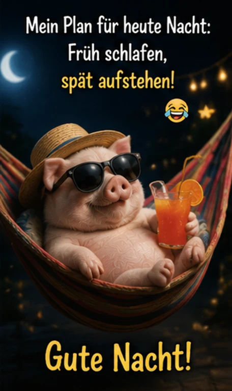 Mein Plan für heute Nacht Früh schlafen Gute Nacht Bilder Neu