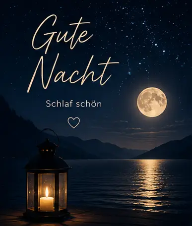 Modernes Gute Nacht Bild - Schlaf schön