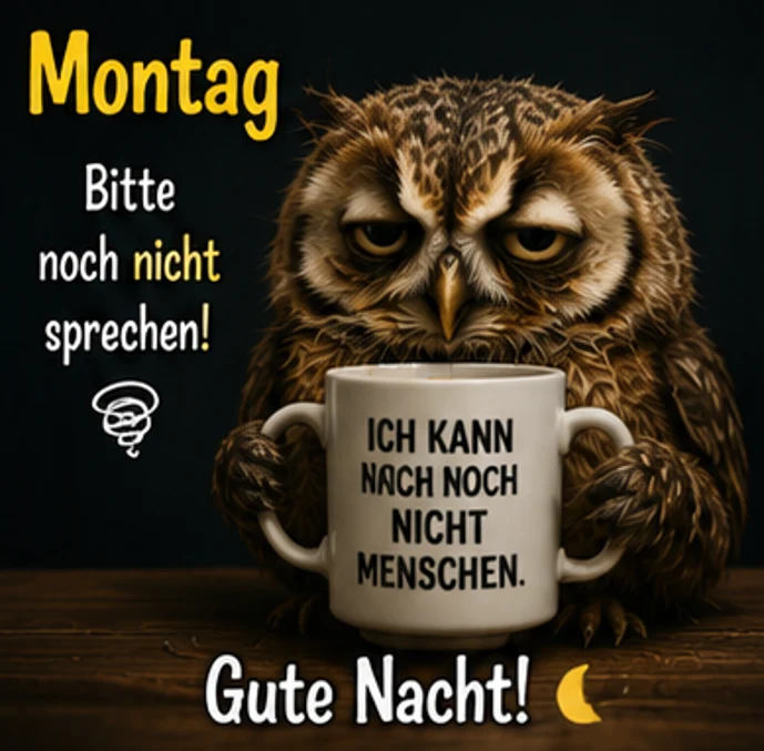 Montag Bitte noch nicht sprechen Gute Nacht Bilder Neu