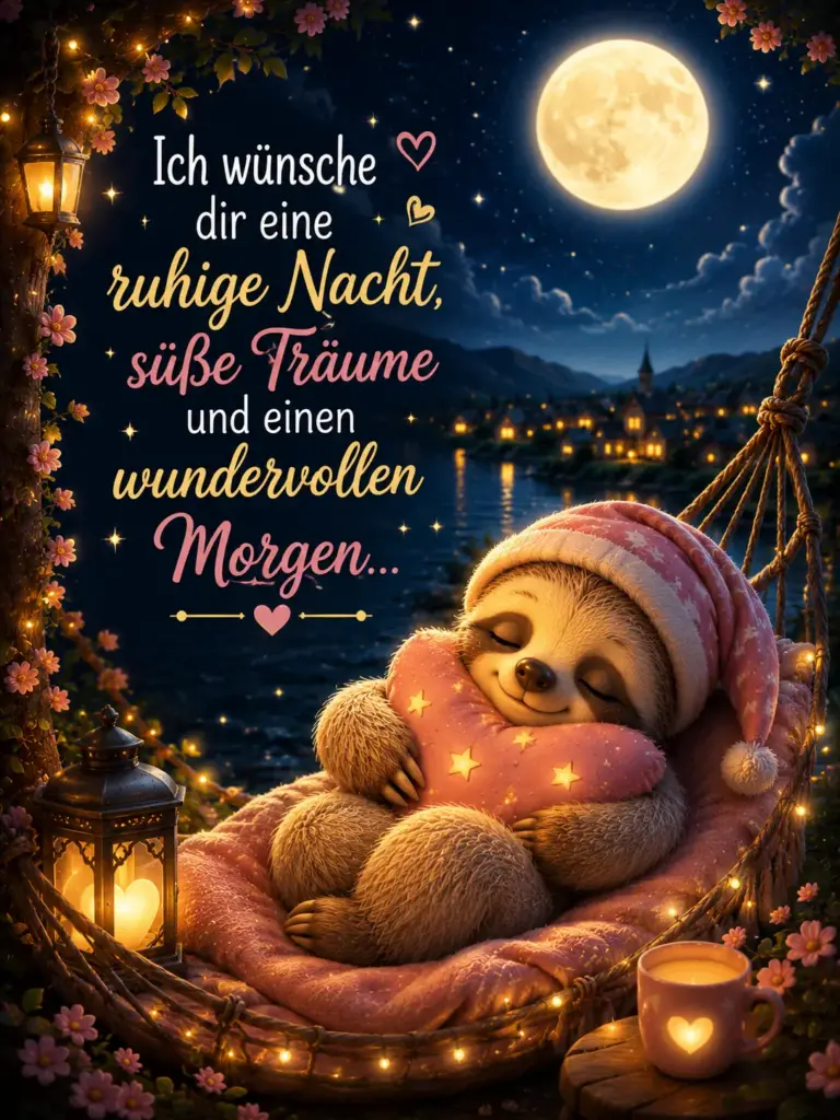 Nachtgrüße – Ruhige Nacht, süße Träume und ein wundervoller Morgen