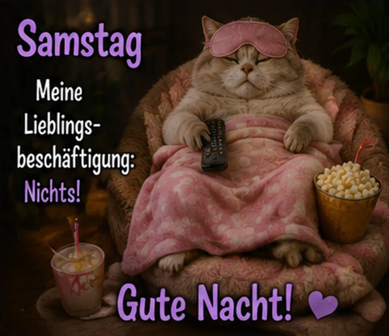 Samstag Meine Lieblingsbeschäftigung Nichts Gute Nacht Bilder Neu