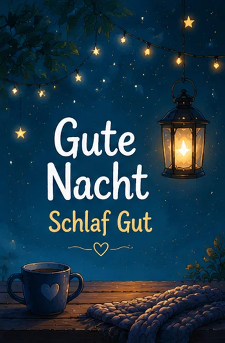 Schlaf Gut Bilder mit leuchtender Laterne