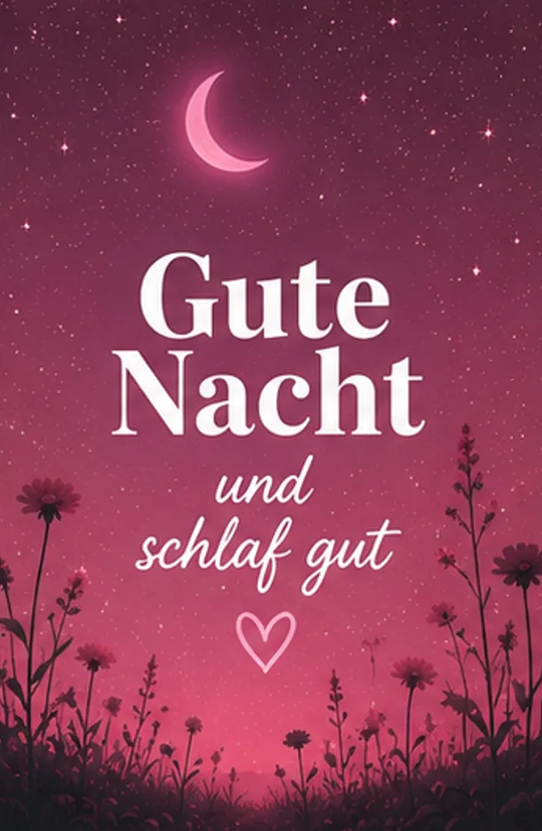 Schlaf Gute Nacht Bilder mit Blumenwiese