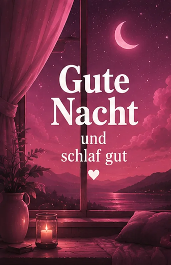 Schlaf Gute Nacht Bilder mit Fensterblick
