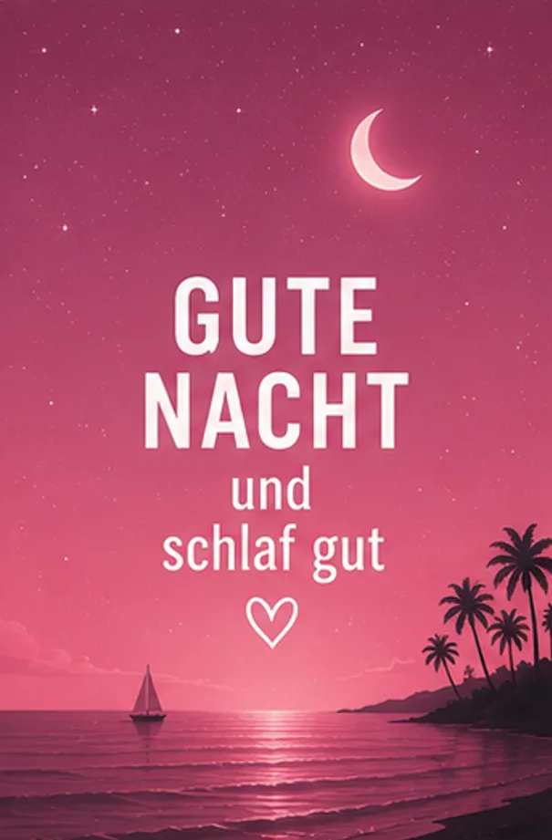 Schlaf Gute Nacht Bilder mit Segelboot