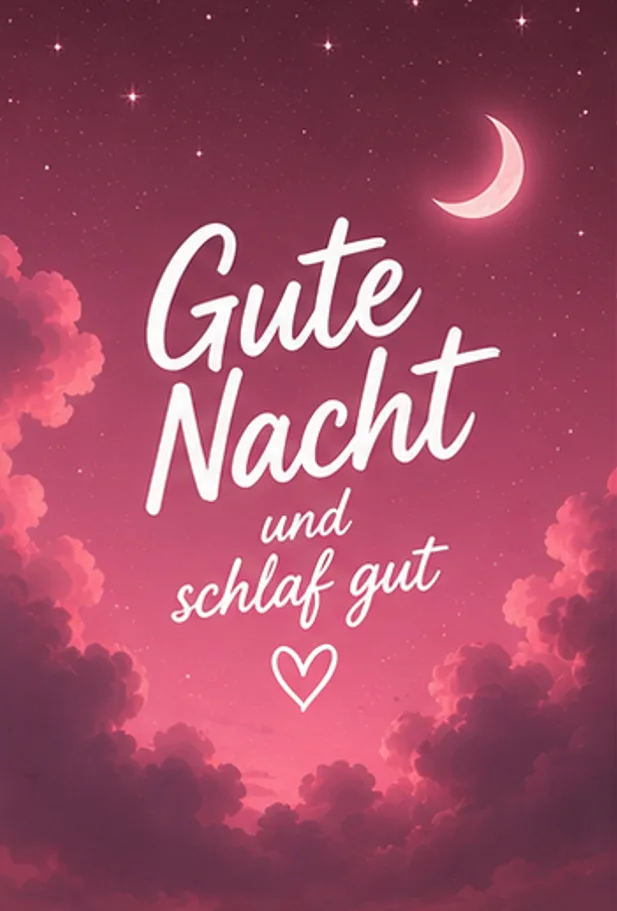Schlaf Gute Nacht Bilder mit Wolkenhimmel