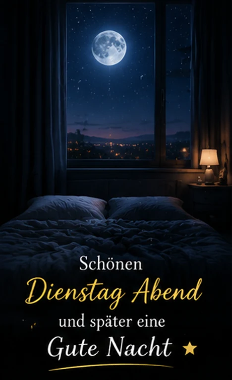 Schönen Dienstag Abend & Gute Nacht Grüße aus dem Schlafzimmer