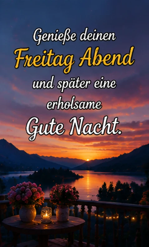 Erholsame Grüße zum Freitagabend mit Seeblick