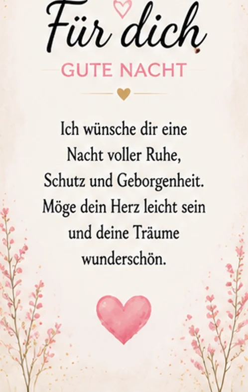 Für dich Gute Nacht Bilder und Wünsche