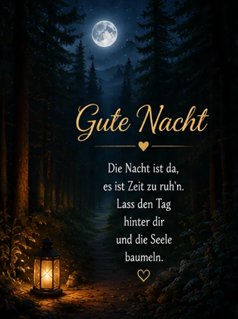 Gute Nacht Bilder Natur und Wald
