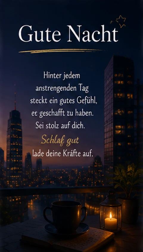 Gute Nacht Bilder mit Motivation und Sprüchen