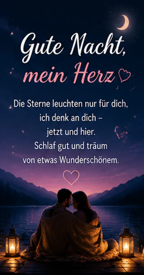 Gute Nacht Gedicht für mein Herz