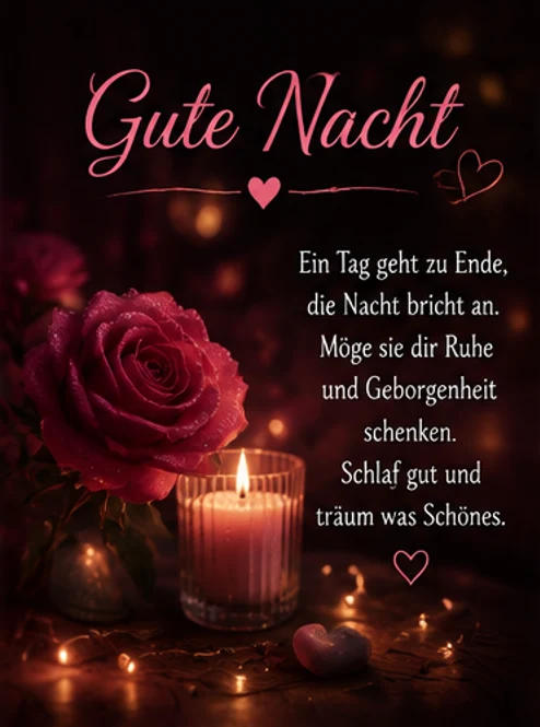 Gute Nacht Gedichte mit Bildern kostenlos