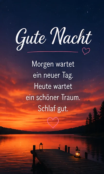 Gute Nacht Kurz Gedicht am Steg