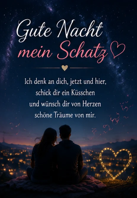 Gute Nacht mein Schatz Bilder Sterne