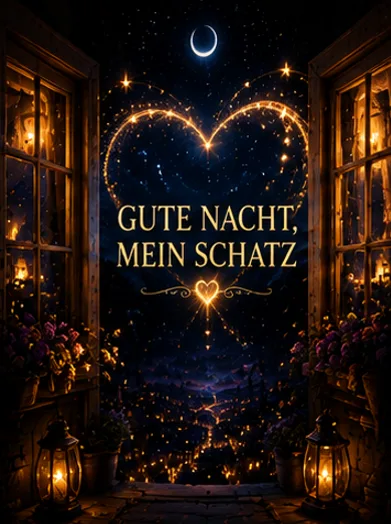 Gute Nacht mein Schatz Bilder mit Fenster